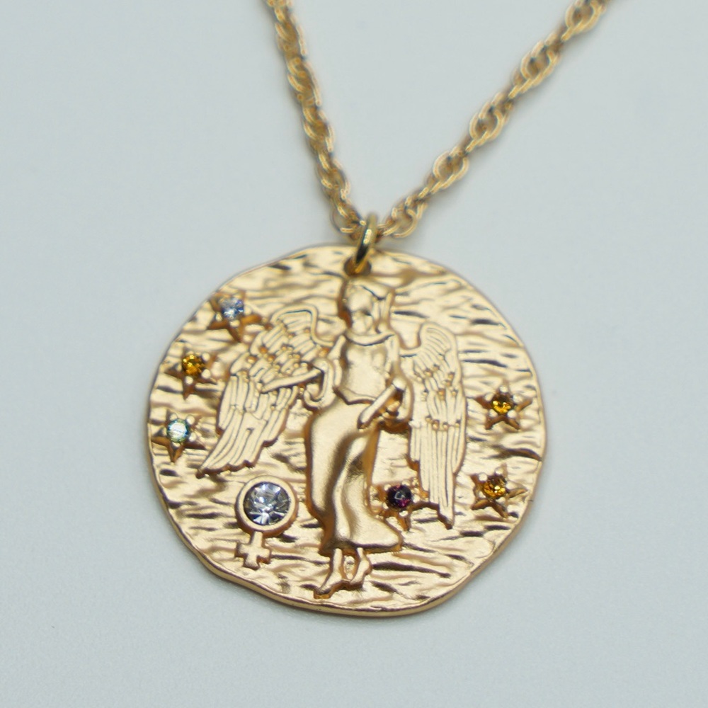 Zodiac VIRGO coin necklace horoscope astrology